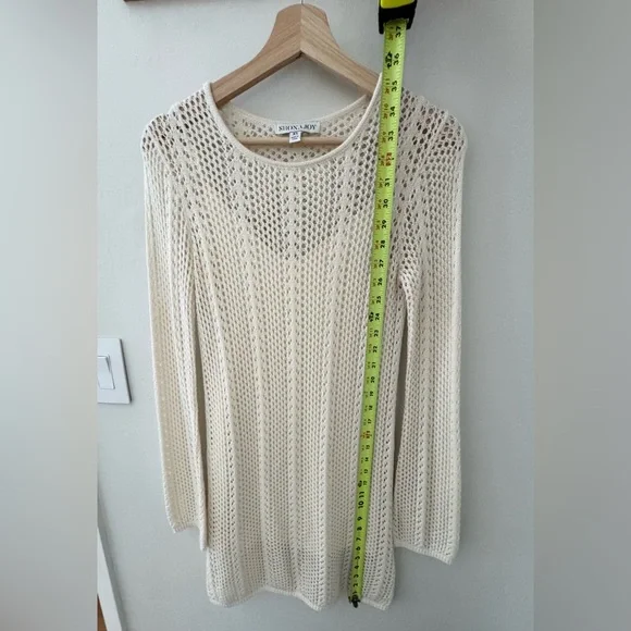 Shona Joy Arlo Long Sleeve Mini Dress Ivory XS Brand New - Picture 6 of 7